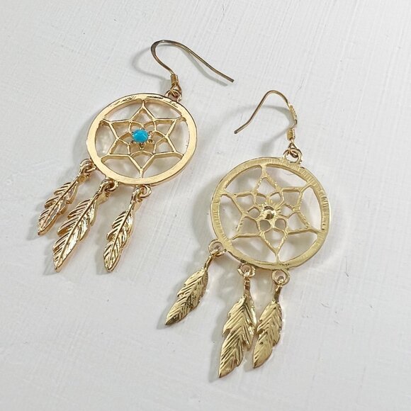 4/$25 Dream Catcher Feather Tassel Earrings - Picture 3 of 4